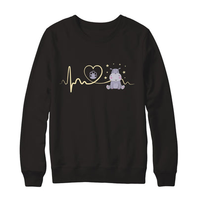 Hippo Cute Preemie Baby Heartbeat T-Shirt & Sweatshirt | Teecentury.com