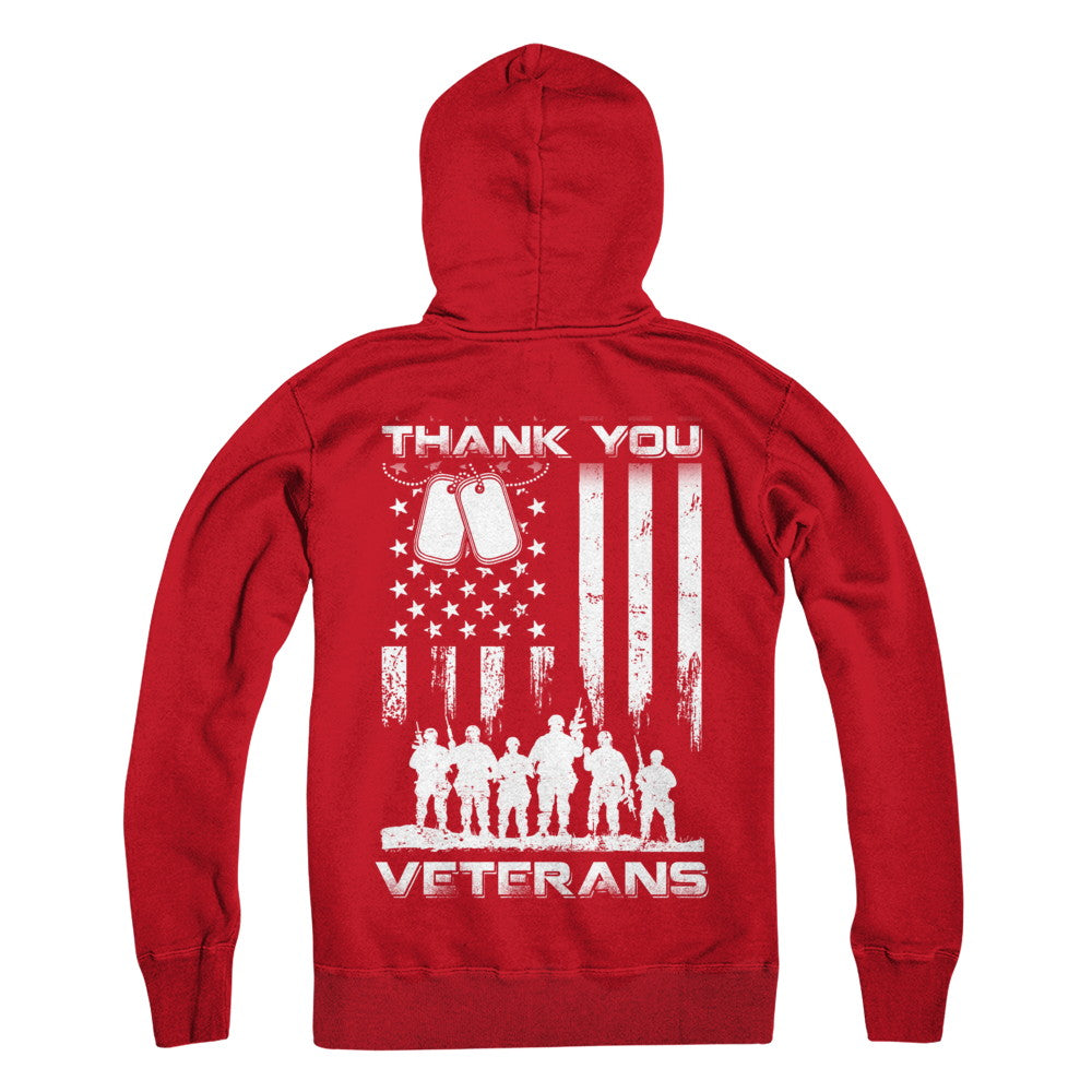 Veteran Thank You Veterans American Flag T-Shirt & Hoodie | Teecentury.com