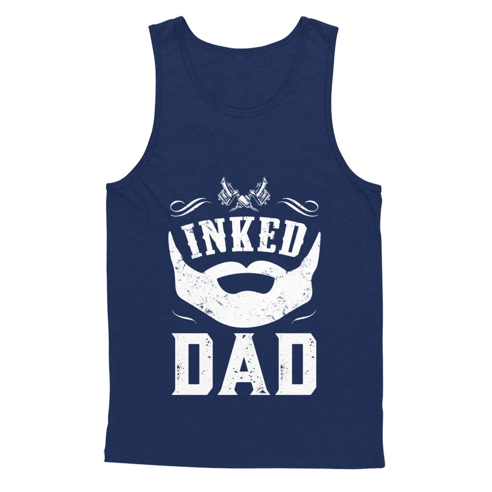 Inked Dad Bearded Man Tattooed Tattoos Fathers Day T-Shirt & Hoodie | Teecentury.com
