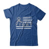 Fight Gray Ribbon US Flag Brain Cancer Awareness T-Shirt & Hoodie | Teecentury.com