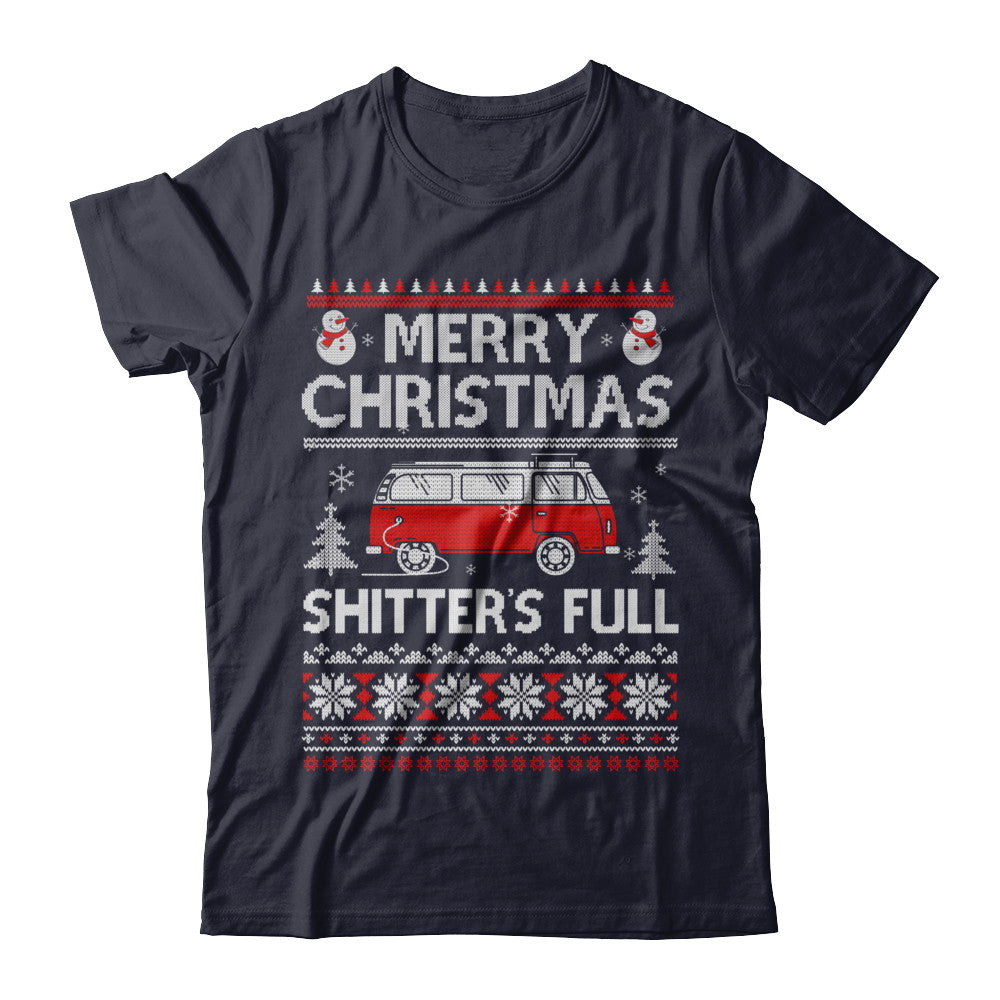 Merry Christmas Shitters Full Ugly Sweater T-Shirt & Sweatshirt | Teecentury.com