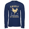 Easily Distracted By Chickens Farmers T-Shirt & Hoodie | Teecentury.com