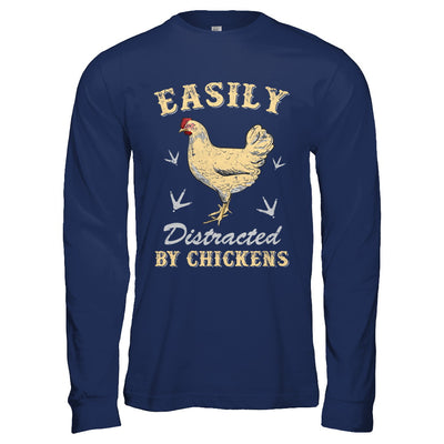 Easily Distracted By Chickens Farmers T-Shirt & Hoodie | Teecentury.com