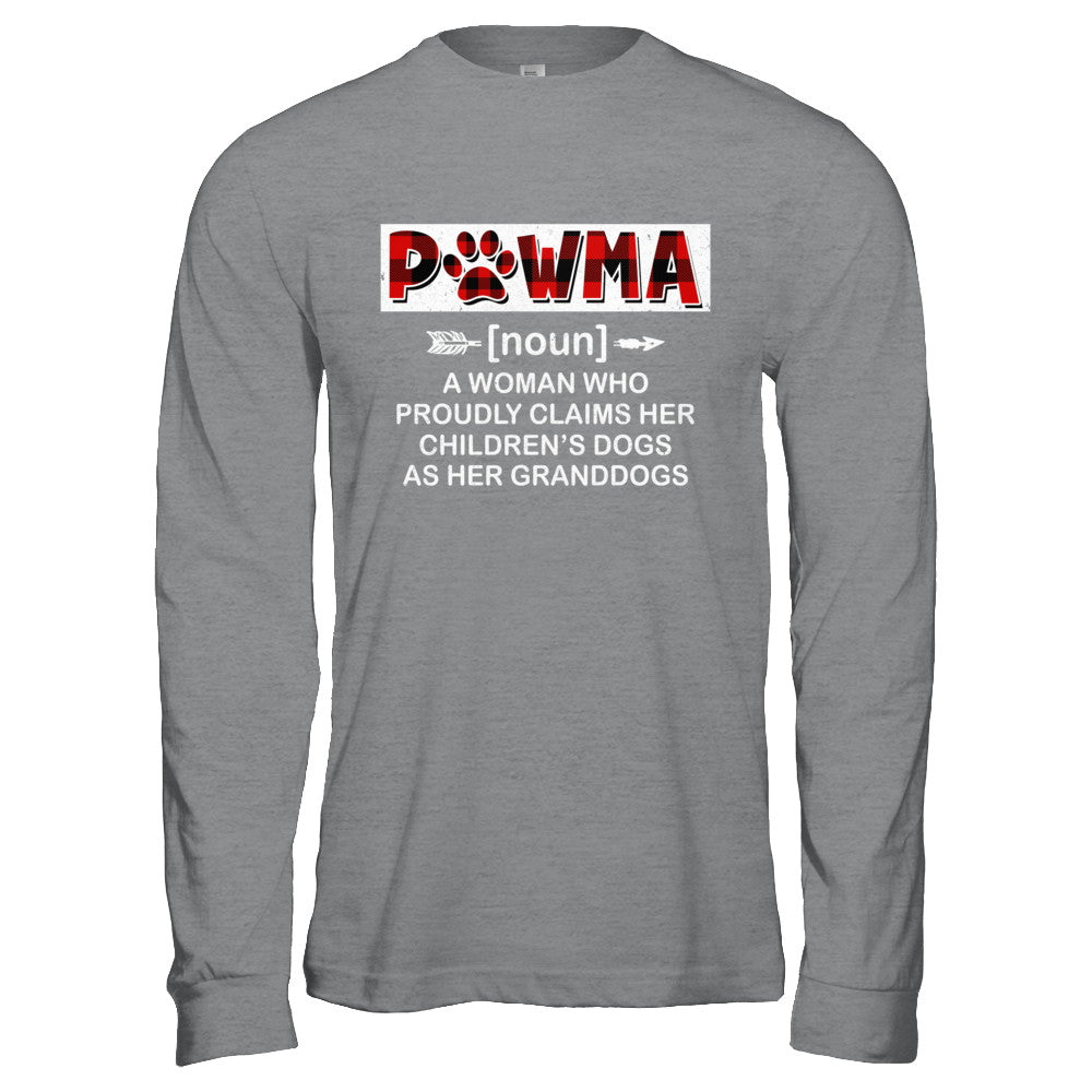 Pawma Buffalo Plaid Mom Proudly Claims Her Children's Dogs T-Shirt & Hoodie | Teecentury.com