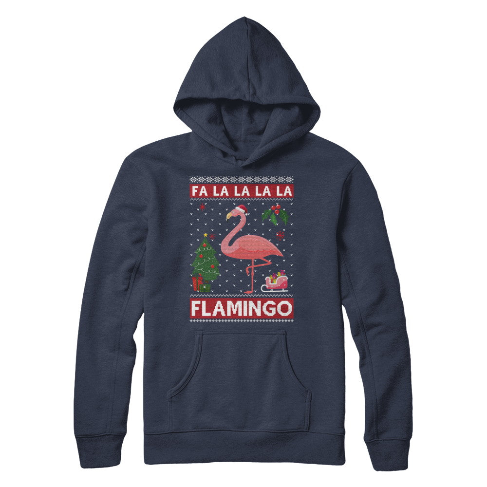 Cute Pink Flamingo Santa Hat Merry Christmas Sweater T-Shirt & Sweatshirt | Teecentury.com