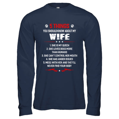 5 Things You Should Know About My Wife Dogs Husband T-Shirt & Hoodie | Teecentury.com