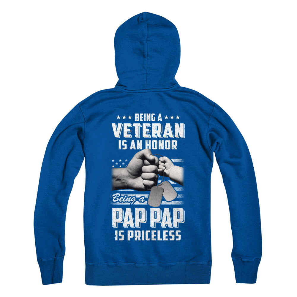 Being A Veteran Is An Honor Being A Pap Pap Is Priceless T-Shirt & Hoodie | Teecentury.com