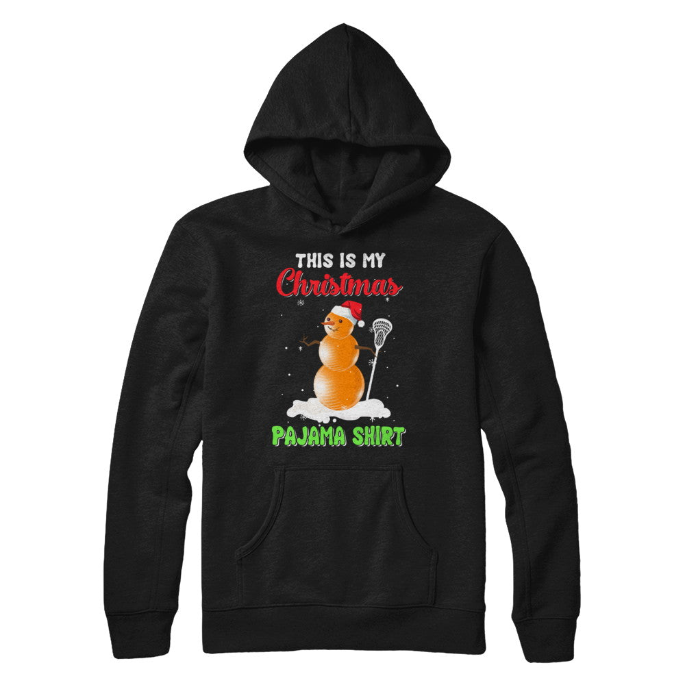 This Is My Christmas Pajama Xmas Snowman Lacrosse T-Shirt & Sweatshirt | Teecentury.com