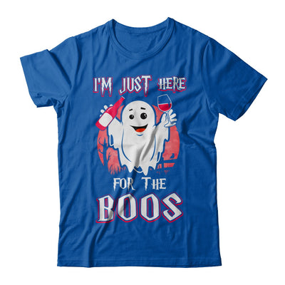 I'm Just Here For The Boos Halloween Wine T-Shirt & Hoodie | Teecentury.com