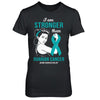 I Am Stronger Than Ovarian Cancer Awareness Support T-Shirt & Hoodie | Teecentury.com