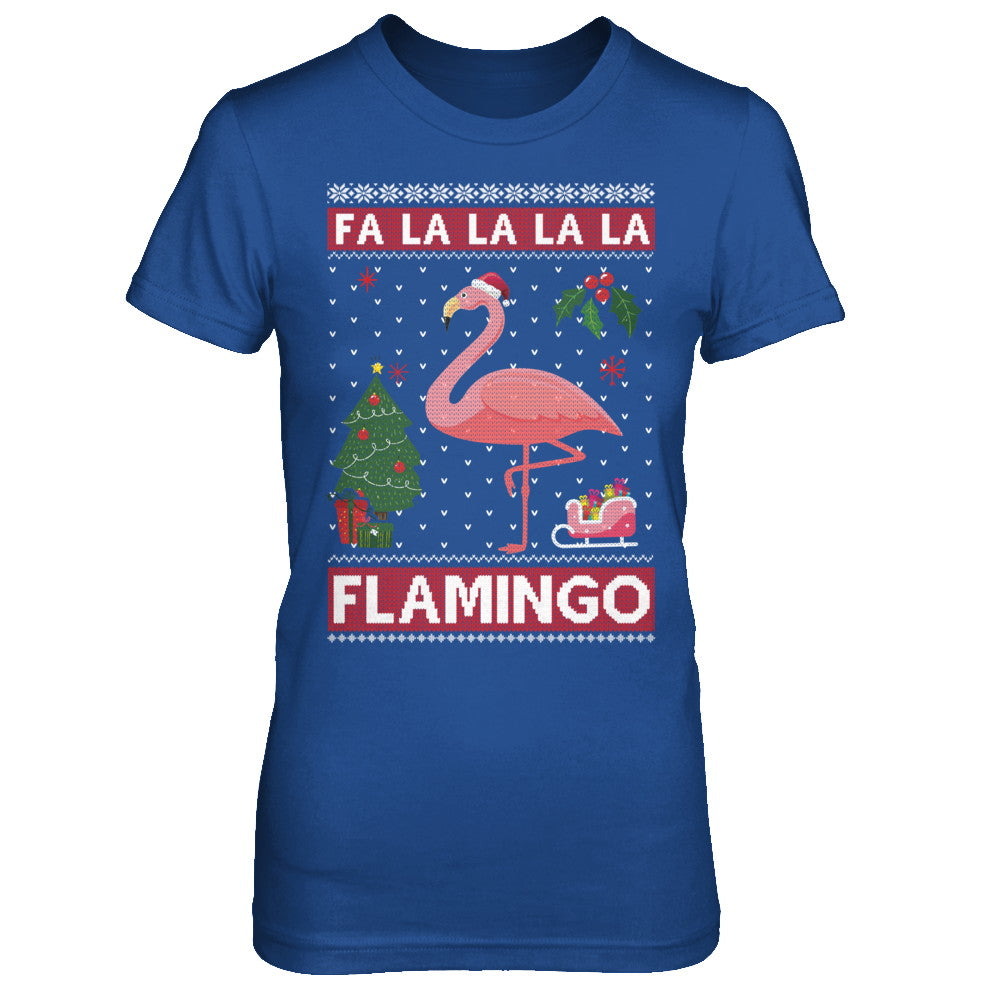 Cute Pink Flamingo Santa Hat Merry Christmas Sweater T-Shirt & Sweatshirt | Teecentury.com