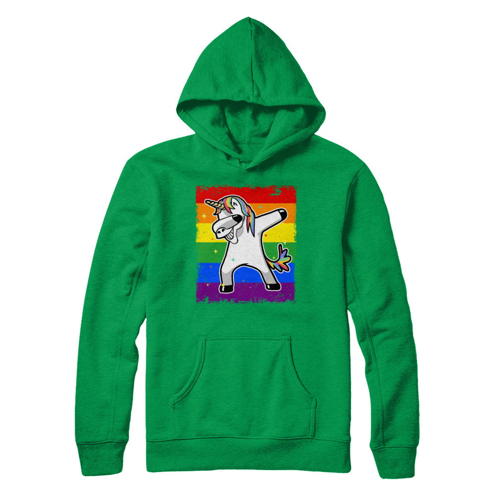 Dabbing Unicorn Lgbt Gay Pride Flag T-Shirt & Hoodie | Teecentury.com