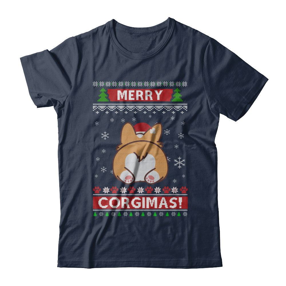 Xmas Merry Corgmas Santa Corgi Ugly Christmas Sweater T-Shirt & Sweatshirt | Teecentury.com