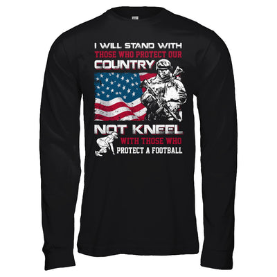 I Stand For The American Flag I Don't Kneel Football T-Shirt & Hoodie | Teecentury.com