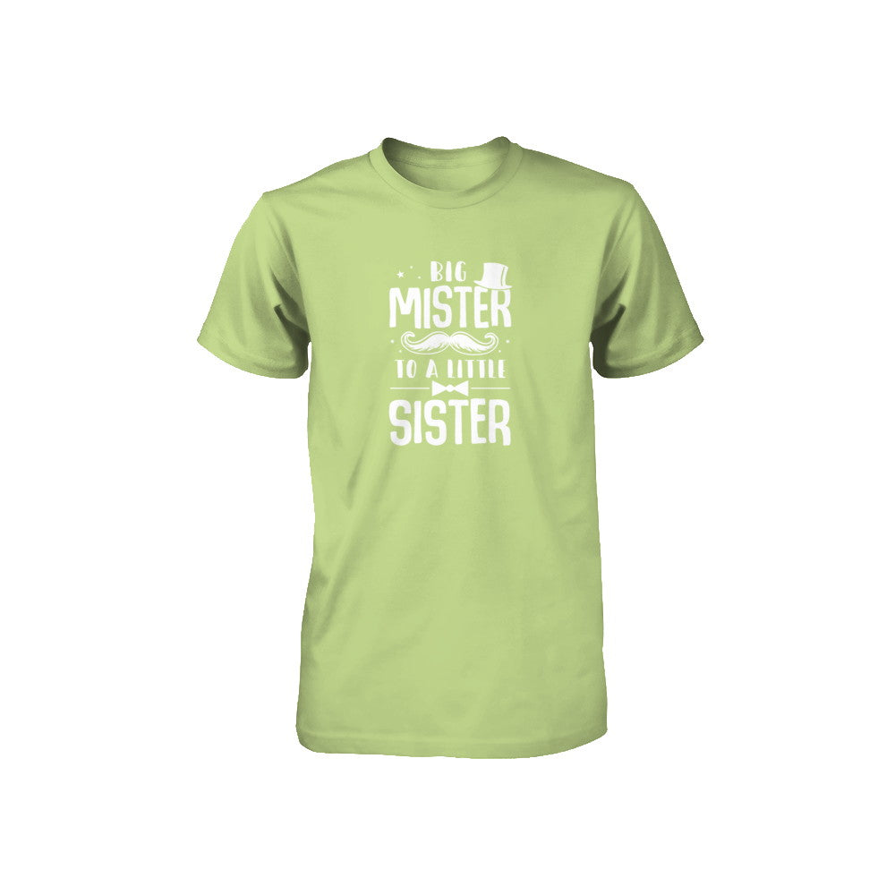 Big Mister To A Little Sister Baby Kid Shower Youth Youth Shirt | Teecentury.com