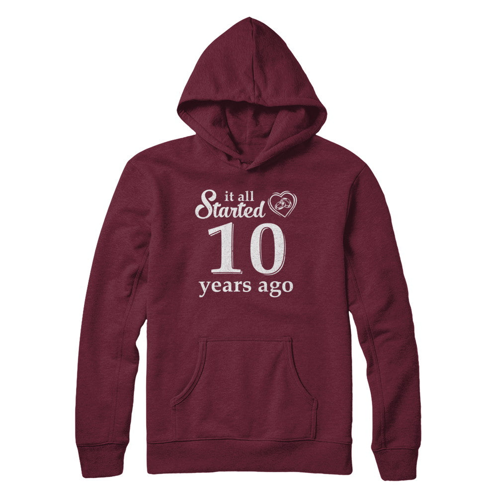 10Th Wedding Anniversary Married Couples 2012 Husband Wife T-Shirt & Hoodie | Teecentury.com