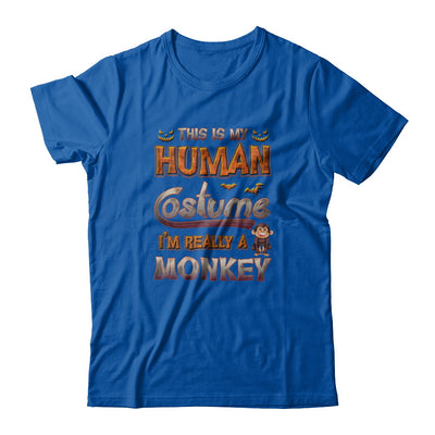 Monkey Halloween My Human Costume I'm Really A Monkey T-Shirt & Tank Top | Teecentury.com