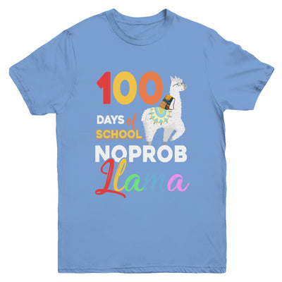 100 Days Of School Shirt Cute No Probllama Llama Youth Youth Shirt | Teecentury.com