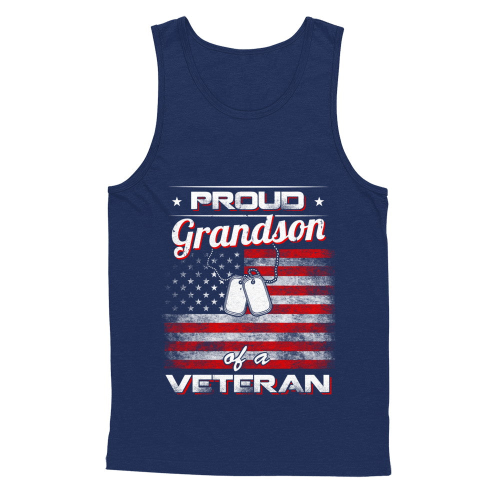 Proud Grandson Of A Veteran T-Shirt & Hoodie | Teecentury.com