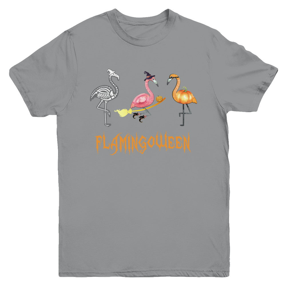 Funny Flamingo Halloween Flamingoween Youth Youth Shirt | Teecentury.com