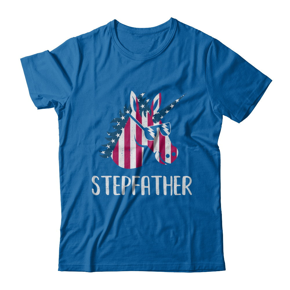 Patriotic Stepfather Unicorn Americorn 4Th Of July T-Shirt & Hoodie | Teecentury.com
