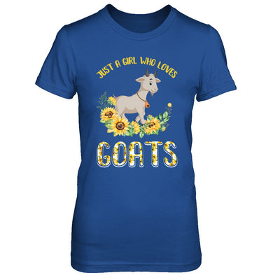 Just A Girl Who Loves Goats And Sunflowers T-Shirt & Hoodie | Teecentury.com