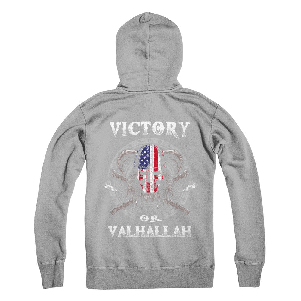 American US Flag Victory or Valhalla Viking T-Shirt & Hoodie | Teecentury.com