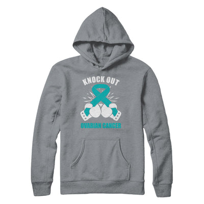 Boxing knock out Ovarian Cancer Awareness Support T-Shirt & Hoodie | Teecentury.com