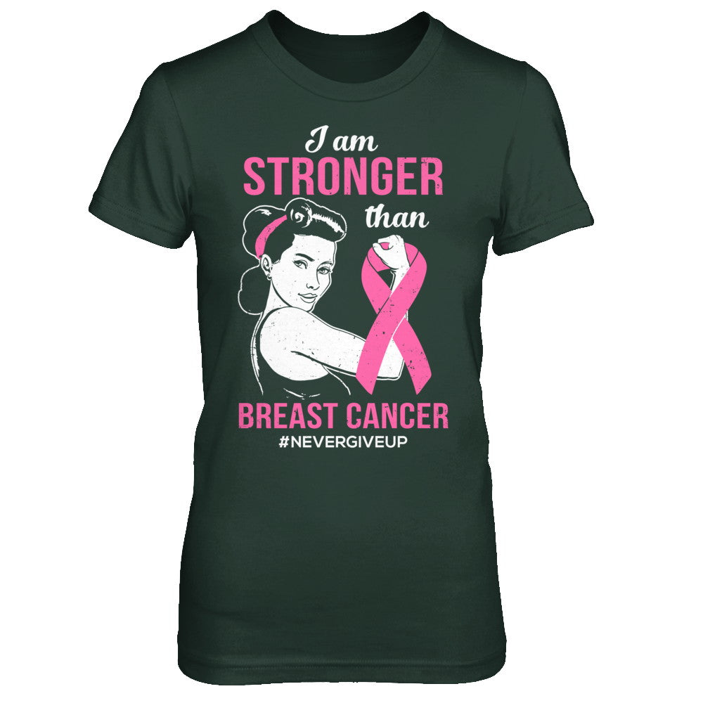 I Am Stronger Than Breast Cancer Awareness Support T-Shirt & Hoodie | Teecentury.com