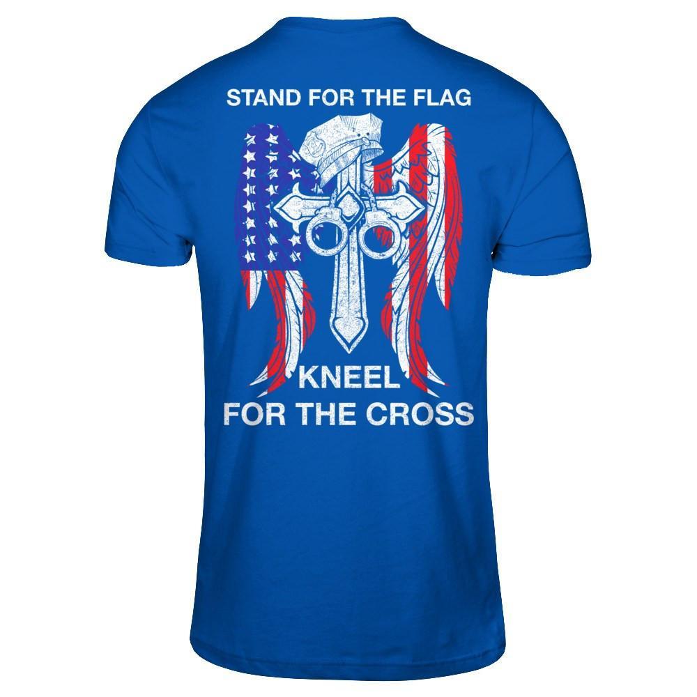 Police Stand For The Flag Kneel For The Cross T-Shirt & Hoodie | Teecentury.com