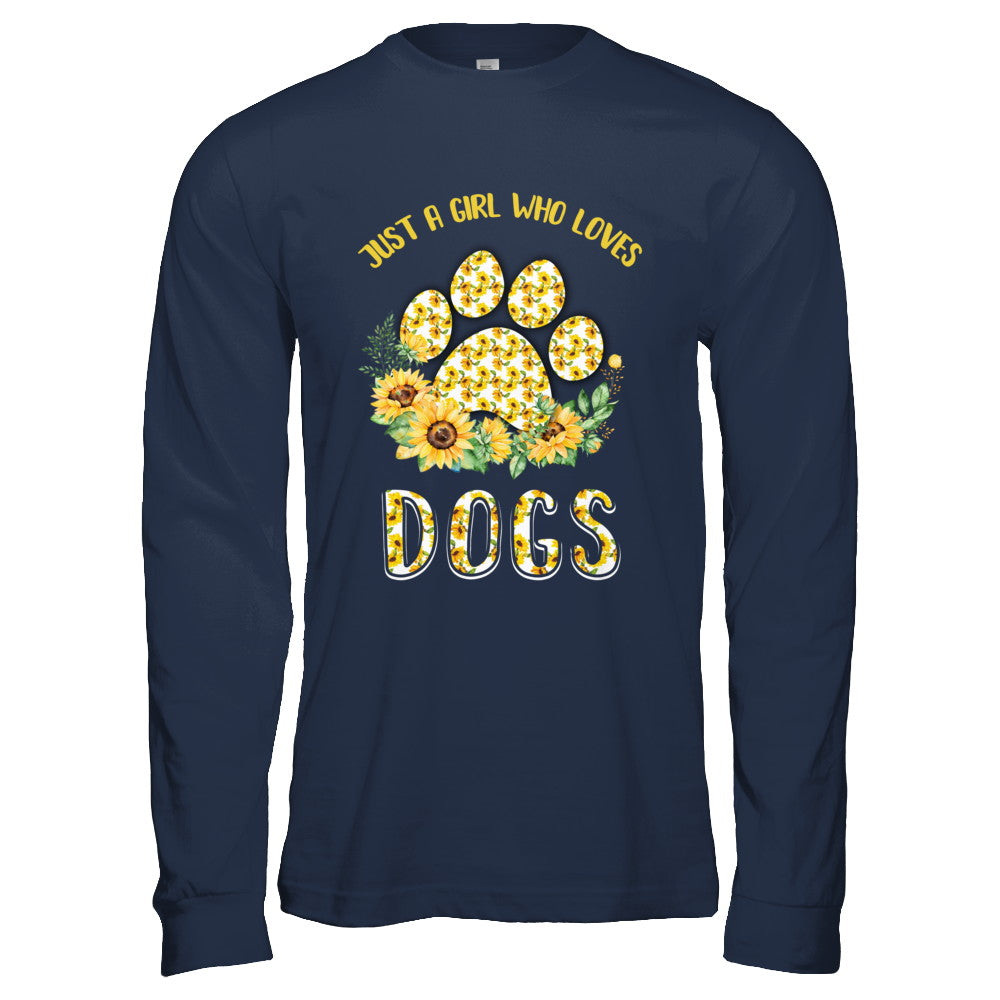 Just A Girl Who Loves Dogs And Sunflowers T-Shirt & Hoodie | Teecentury.com