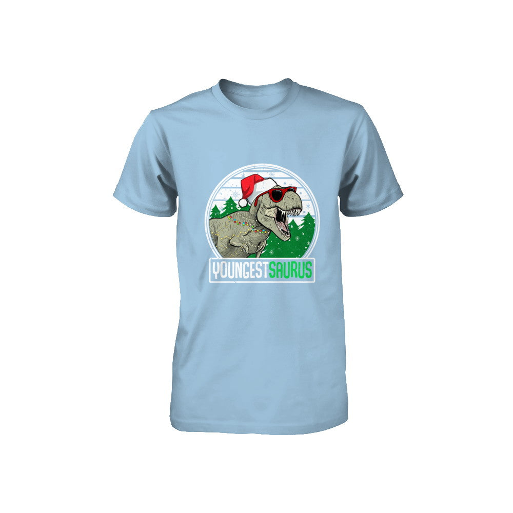 Youngestsaurus Youngest Dinosaur T-Rex Family Christmas Youth Youth Shirt | Teecentury.com