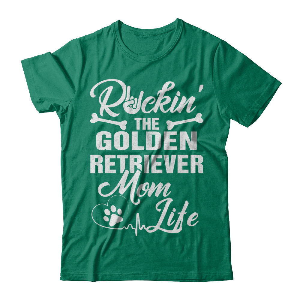 Rockin The Golden Retriever Mom Life Men Style T-Shirt & Hoodie | Teecentury.com