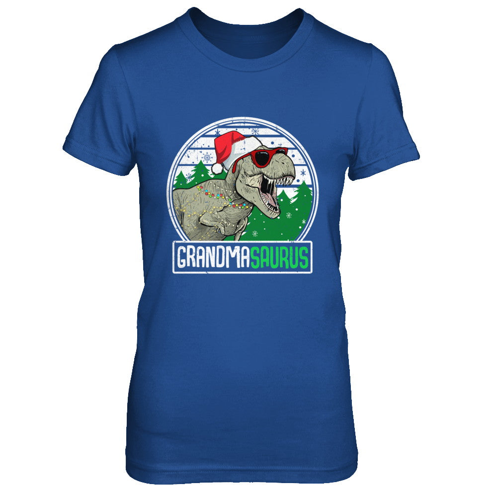 Grandmasaurus Grandma Dinosaur T-Rex Family Christmas T-Shirt & Sweatshirt | Teecentury.com