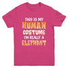 This Is My Human Costume Elephant Halloween Youth Youth Shirt | Teecentury.com