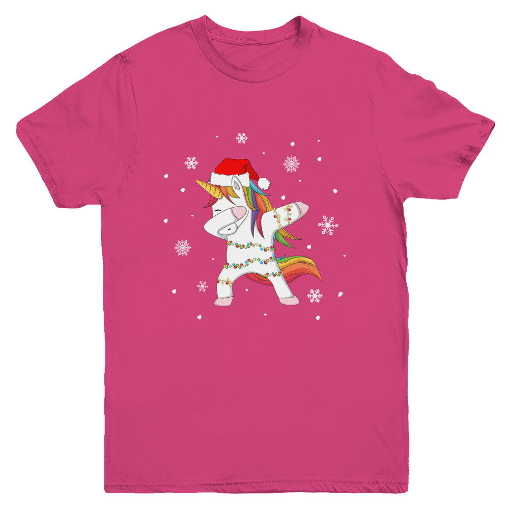 Dabbing Unicorn Ugly Christmas Sweater Girls Youth Youth Shirt | Teecentury.com