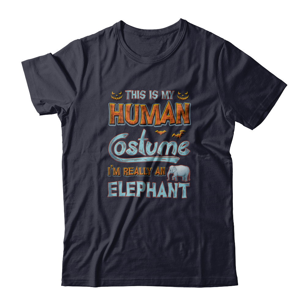 Elephant Halloween My Human Costume I'm Really An Elephant T-Shirt & Tank Top | Teecentury.com