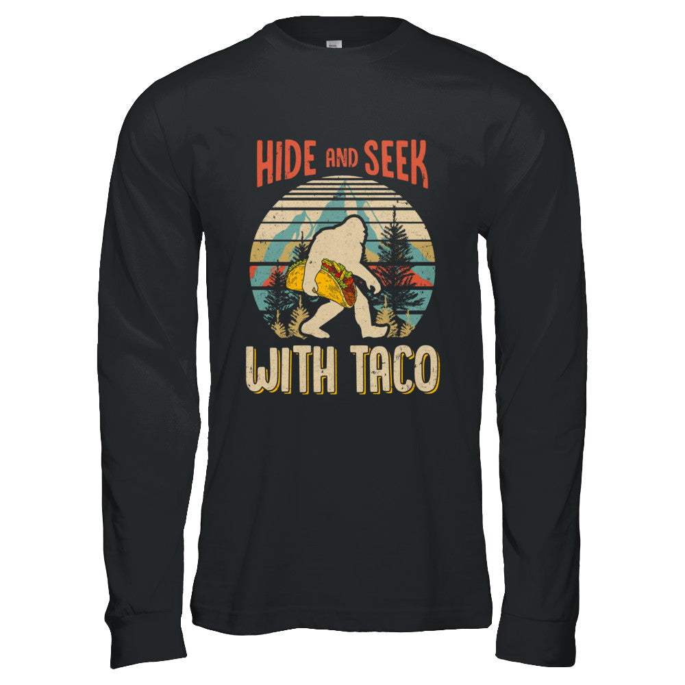 Bigfoot Carrying Taco Hide And Seek Sasquatch T-Shirt & Hoodie | Teecentury.com