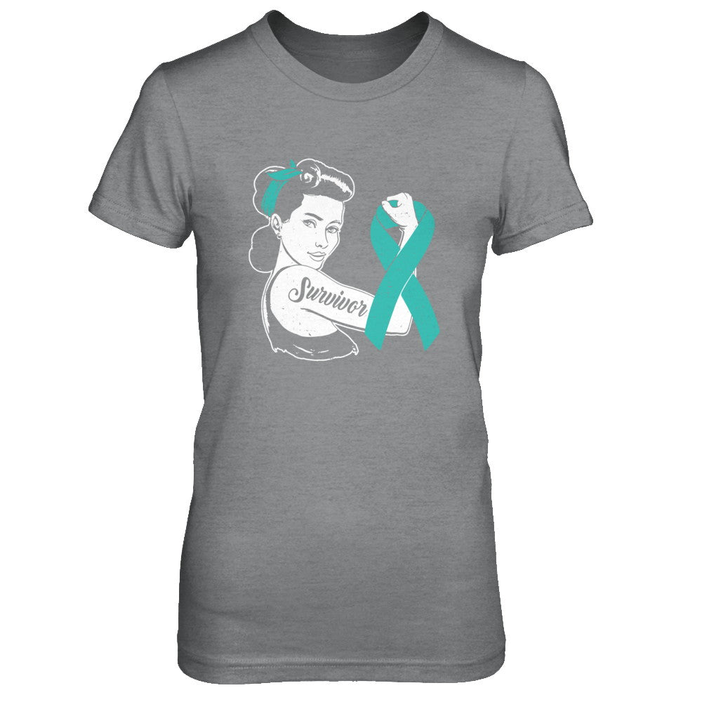 We Can Cure It Ovarian Cancer Teal Awareness Survivor T-Shirt & Hoodie | Teecentury.com