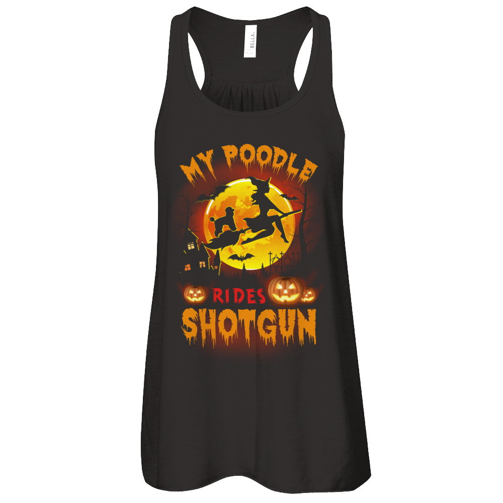 My Poodle Rides Shotgun Halloween Dog T-Shirt & Tank Top | Teecentury.com