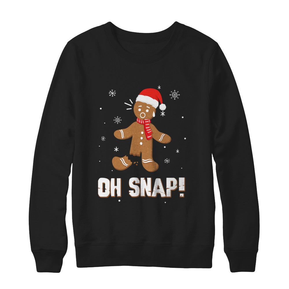 Oh Snap Funny Gingerbread Man Cute Christmas T-Shirt & Sweatshirt | Teecentury.com