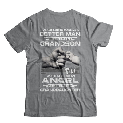 A Best Friend He Sent Me My Grandson & Angel Granddaughter T-Shirt & Hoodie | Teecentury.com