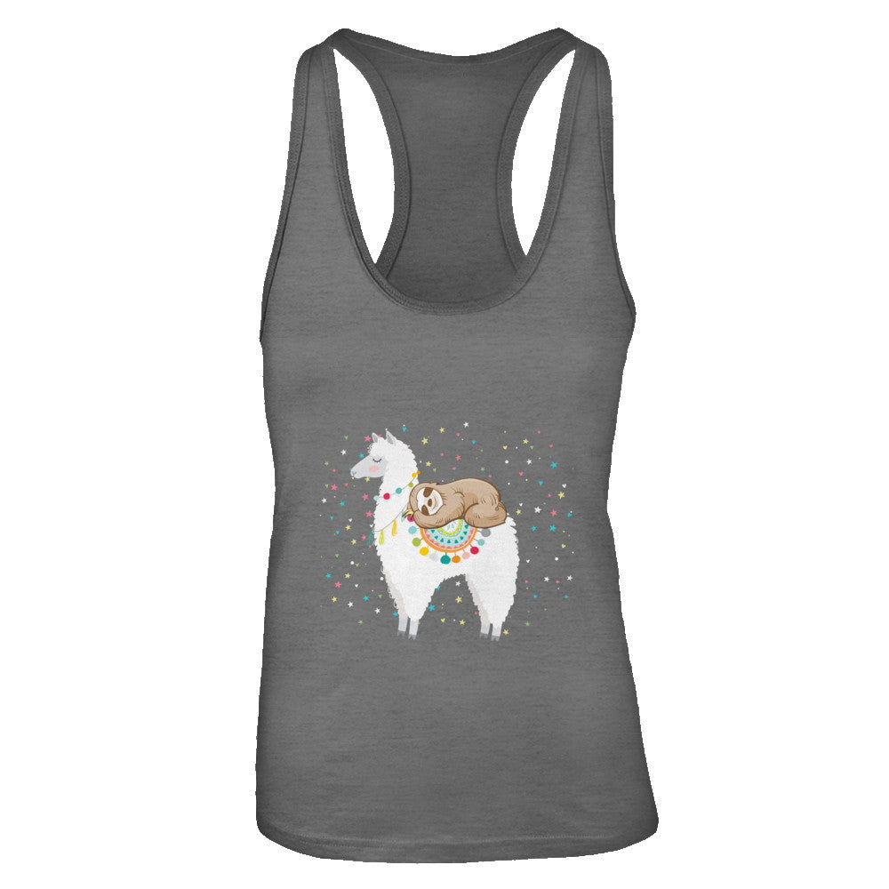 Funny Sloth Riding Llama Lover T-Shirt & Tank Top | Teecentury.com