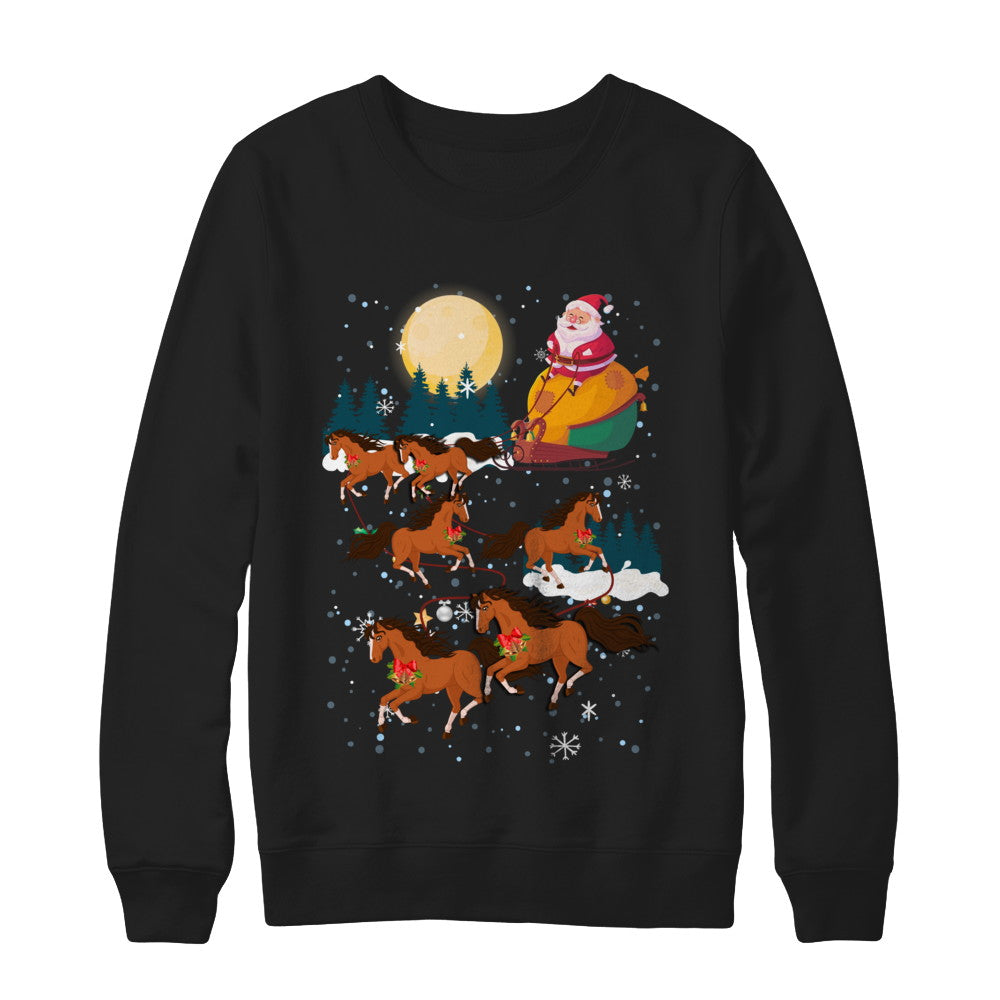 Funny Christmas Horse Reindeer Lover Santa Gift T-Shirt & Sweatshirt | Teecentury.com