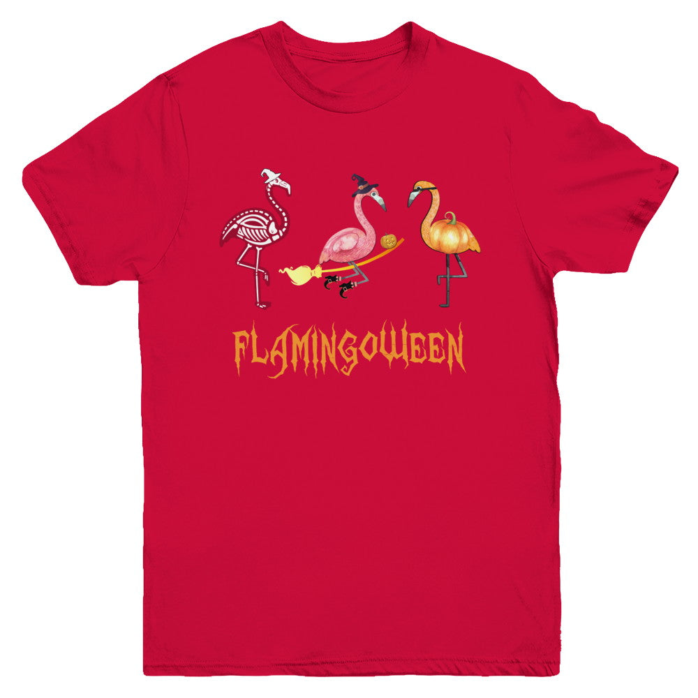 Funny Flamingo Halloween Flamingoween Youth Youth Shirt | Teecentury.com
