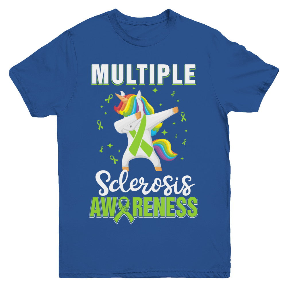Inspirational Multiple Sclerosis Awareness Unicorn Support Youth Youth Shirt | Teecentury.com