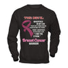 Breast Cancer Warrior I Whispered In The Devil's Ear I Am The Storm T-Shirt & Hoodie | Teecentury.com