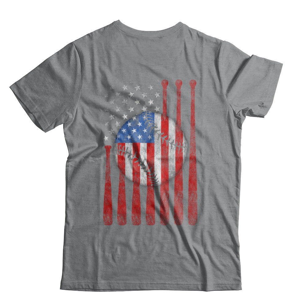 American Flag Vintage Baseball T-Shirt & Hoodie | Teecentury.com