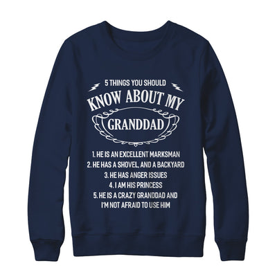 5 Things You Should Know About My Granddad Granddaughter T-Shirt & Sweatshirt | Teecentury.com