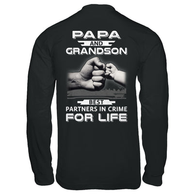 Papa And Grandson Best Partners In Crime For Life T-Shirt & Hoodie | Teecentury.com
